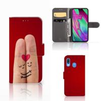 Samsung Galaxy A40 | Wallet Case | met Pasjes | Liefde - Origineel Romantisch Cadeau