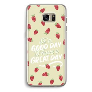 Don't forget to have a great day: Samsung Galaxy S7 Edge Transparant Hoesje