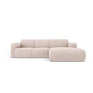 Windsor & Co Lola Hoekbank met Chaise Longue Rechts - Chenille - Kiezelgrijs