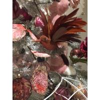 Decoris Kersthanger kolibrie glitter 10,5x14x5cm