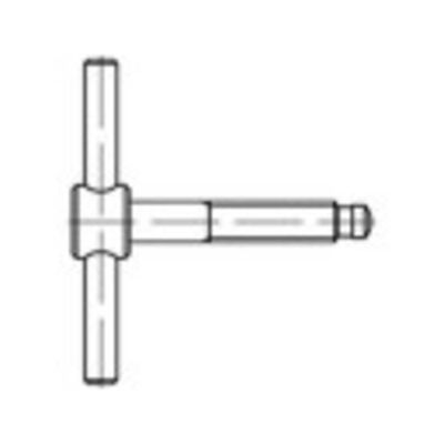 TOOLCRAFT 137849 Knevelschroeven M10 70 mm DIN 6304 Staal Gebruineerd 1 stuk(s)