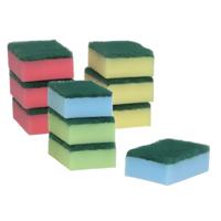 Gerimport schuursponzen - 50x - schoonmaak spons - afwas / keuken / huishouden