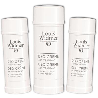 Louis Widmer Deo Crème Antiperspirant Met Parfum 3 x 40ml Promopakket