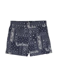 Palm Angels Kids short de bain Astro Paisley - Bleu