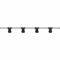 LED prikkabel zwart 10 fittingen E27 10m stekkerklaar
