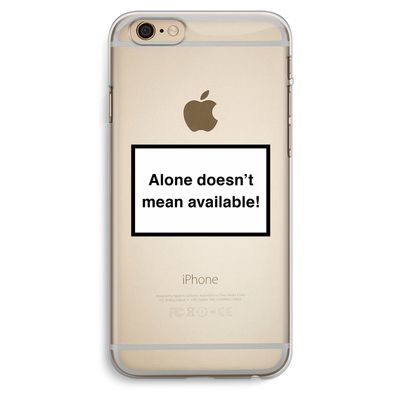 Alone: iPhone 6 Plus / 6S Plus Transparant Hoesje