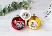 Rode kerstballen - Set van 2