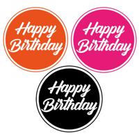 Happy Birthday bierviltjes - glazen onderzetters - 30x stuks - D10 cm - Verjaardag tafel artikelen