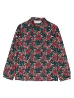 Bonpoint chemise en coton à fleurs - Vert - thumbnail