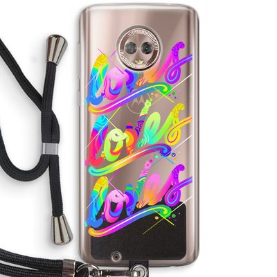 Loves: Motorola Moto G6 Transparant Hoesje met koord