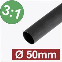 Quadrios 24CA295 Krimpkous met lijm Zwart 50 mm 16.67 mm Krimpverhouding:3:1 per meter