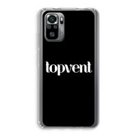 Topvent Zwart: Xiaomi Redmi Note 10S Transparant Hoesje