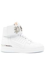 Philipp Plein baskets montantes à plaque Gothic - Blanc