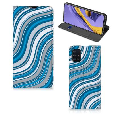 Samsung Galaxy A51 | Hoesje met Magneet | Waves Blue