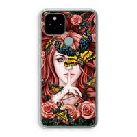 Lady Moth: Google Pixel 5 Transparant Hoesje Lady Moth: Google Pixel 5 Transparant Hoesje