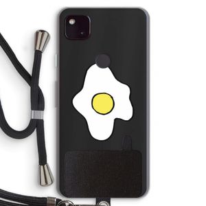 Spiegelei: Pixel 4a 5G Transparant Hoesje met koord