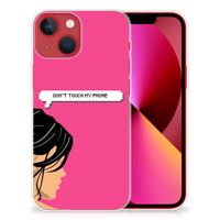 Apple iPhone 13 Silicone-hoesje Woman Don't Touch My Phone