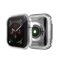 Siliconen case (volledig beschermd) 40mm - Zilver - Geschikt voor Apple watch 40mm - thumbnail