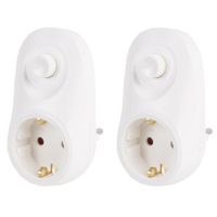 Multipak van 4x stuks benson stekkers wit met dimmer