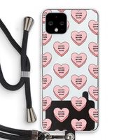 Chicks before dicks: Pixel 4 Transparant Hoesje met koord