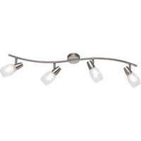 LED Plafondspot - Plafondverlichting - Trion Kalora - E14 Fitting - 4-lichts - Rechthoek - Mat Nikkel - Aluminium - thumbnail