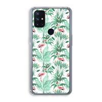 Flamingo bladeren: OnePlus Nord N10 5G Transparant Hoesje