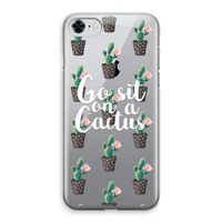 Cactus quote: iPhone 8 Transparant Hoesje Cactus quote: iPhone 8 Transparant Hoesje