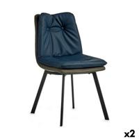 Leunstoel Gift Decor 4D 4D Blauw Zwart Grijs 62 x 85 x 47 cm Knoppen (2 Stuks)
