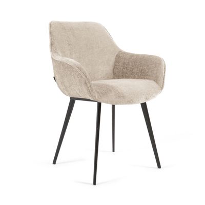 Kave Home Amira eetkamerstoel chenille Beige