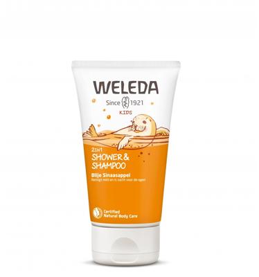 Kids 2-in-1 shampoo & bodywash blije sinaasappel