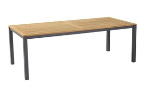 Hartman Sonata tuintafel 220x100 cm. - Teak/Antraciet (OP=OP)