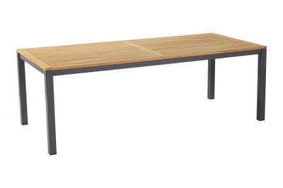 Hartman Sonata tuintafel 220x100 cm. - Teak/Antraciet (OP=OP)