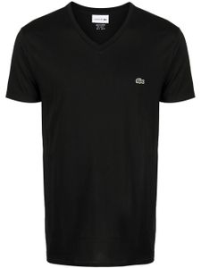 Lacoste t-shirt à patch logo - Noir