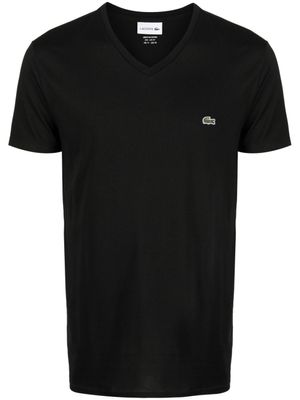 Lacoste t-shirt à patch logo - Noir