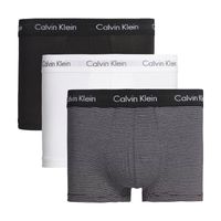 Calvin Klein 3-pack trunk low rise boxershorts zwart/wit/streep - thumbnail