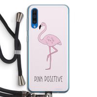 Pink positive: Samsung Galaxy A50 Transparant Hoesje met koord