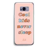 Cool Kids Never Sleep: Samsung Galaxy S8 Transparant Hoesje - thumbnail