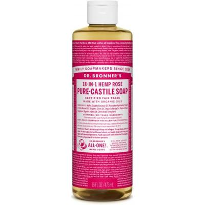 Dr. Bronner's Rose 18-in-1 Pure-Castile Soap 475ml