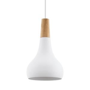 Eglo Moderne hanglamp Sabinar 18cm wit met houtbruin 96981