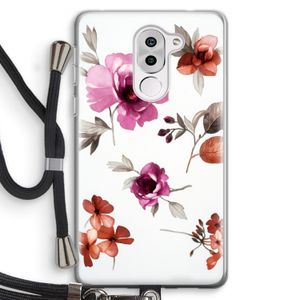 Geschilderde bloemen: Honor 6X Transparant Hoesje met koord
