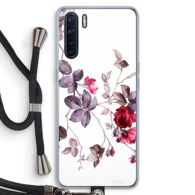 Mooie bloemen: Oppo A91 Transparant Hoesje met koord