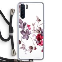 Mooie bloemen: Oppo A91 Transparant Hoesje met koord