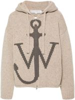 JW Anderson cardigan à logo intarsia - Tons neutres