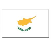 Vlag Cyprus - wit/oranje/groen - polyester - 90x150 cm - landen vlag