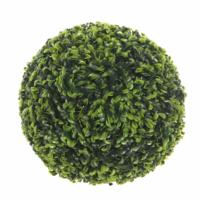 Kunstplant Buxus bol - Theeblad - groen - D27 cm - UV-bestendig - Buxusplant - Buxusbol