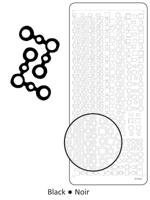 Vaessen Creative • sticker 10x23cm 10pcs zwart retroframe