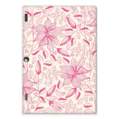 Lenovo Tab 10 | Tab 2 A10-30 | Siliconen hoesje | Pink Flowers