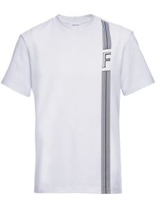 Ferragamo t-shirt en coton à rayures - Blanc
