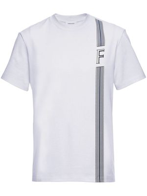 Ferragamo t-shirt en coton à rayures - Blanc