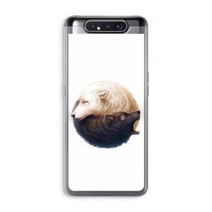 Yin Yang Wolves: Samsung Galaxy A80 Transparant Hoesje
